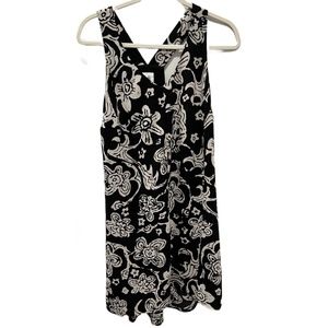 CAbi Padma Floral V-neck Racerback Dress size Small